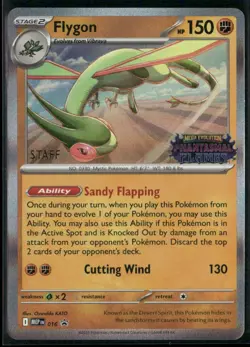 Flygon MEP 016 STAFF - Pokemon TCG Phantasmal Flames 2025 Promo NM - Image 1