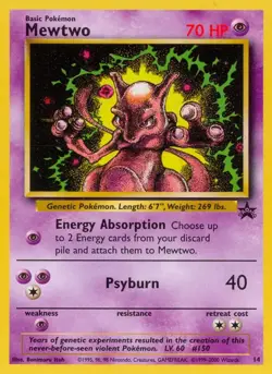 Mewtwo - 14 - Pokemon Wizards Black Star Promo Card NM - Image 1