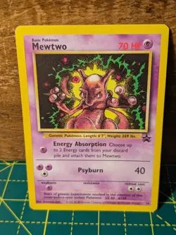Mewtwo 1999 Pokemon Black Star Movie Promo Stamped #14 - Image 1