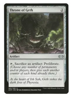 Throne of Geth MTG Artifact Card Double Masters 1x NM Magic the Gathering - Image 1