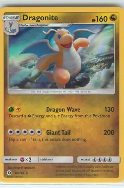 Dragonite - 96/149 - Pokemon Sun & Moon Base Set Holo Rare Card NM 2 - Image 1