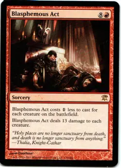 BLASPHEMOUS ACT 130 MAGIC: THE GATHERING INNISTRAD (ISD) RARE ENGLISH NEAR MINT - Image 1