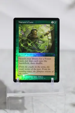 1x Nature's Lore, Retro Frame Foil, Dominaria Remastered, Magic MTG NM - Image 1
