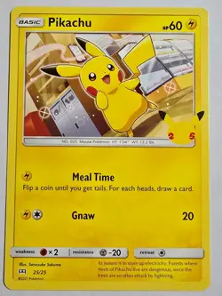 Pikachu 25/25 McDonald's Collection 2021 Pokemon NM - Image 1