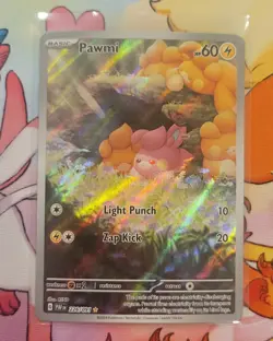 Pokemon TCG Pawmi 226/091 Paldean Fates NM Illustration Rare Holo - Image 1