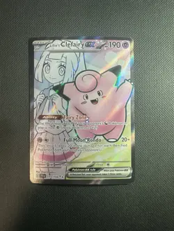 Pokemon TCG Lillie's Clefairy EX Holo Ultra Rare Card 173/159 Journey Together - Image 1