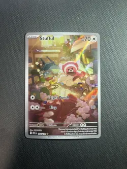 Stufful Illustration 154/132 Pokemon Mega Evolution Near Mint Condition - Image 1