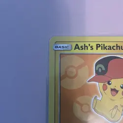 Pokemon Pikachu TCG Ash's Pikachu SM110 Promo Card Sun & Moon Rare LP - Image 3