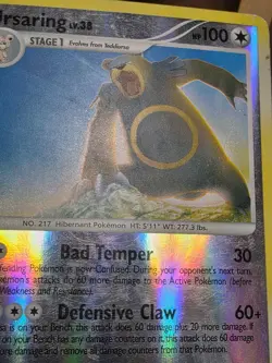 HP Pokemon TCG Ursaring Mysterious Treasures 38/123 Reverse Holo Rare - Image 4