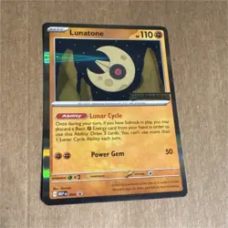 Pokemon Lunatone Promo Regular 004 Me Mega Evolution Basic 110HP Power Gem - Image 1