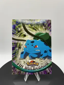 Pokemon Topps Series 1 Blue Logo #01 Bulbasaur - Image 1