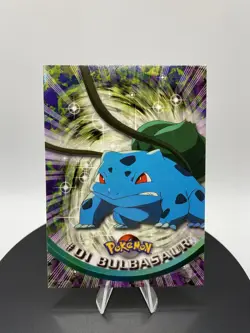 Pokemon Topps Series 1 Blue Logo #01 Bulbasaur - Image 3