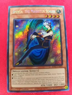Yugioh Spenta, the Magistus Sealer BPRO-EN098 Secret Rare 1st Edition NM - Image 1