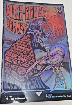 MTG 11X17 Size FOIL POSTER LOTR Witch-King Of Angmar Art - Image 1