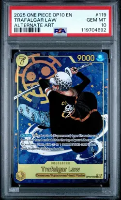 Trafalgar Law (119) (Parallel) OP10-119 Royal Blood PSA 10 - Image 1