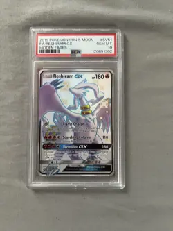 Pokemon Reshiram GX SV51/SV94 Hidden Fates Shiny Vault Full Art Holo PSA 10 - Image 1