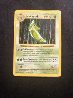 Metapod 54/102 Base Set Shadowless - HP - Pokemon Card - Image 1