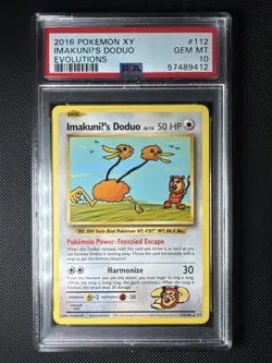 Pokemon 2016 PSA 10 Imakuni's Doduo 112/108 XY Evolutions - Image 1