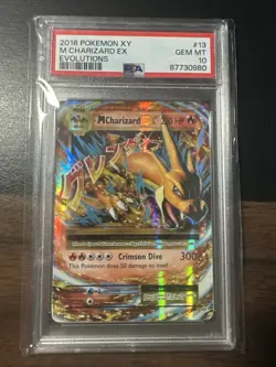M CHARIZARD EX 2016 Pokemon #13/108 PSA 10 GEM MINT XY Evolutions Holo Card - Image 1