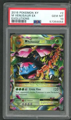 2016 Pokemon XY Mega Venusaur EX Evolutions #2 PSA 10 GEM MINT - Image 1