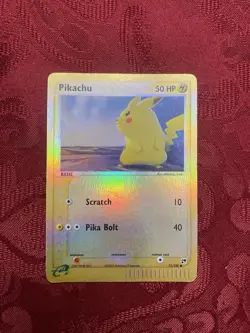 Vintage Pokemon Card TCG 2003 EX Sandstorm Pikachu 72/100 Reverse Holo LP - Image 1