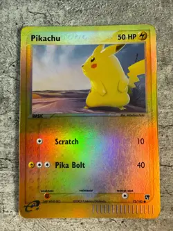 Vintage Pokemon Card TCG 2003 EX Sandstorm Pikachu 72/100 Reverse Holo LP - Image 1
