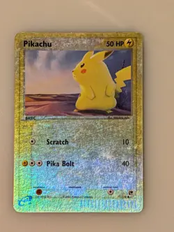 Pokemon Pikachu 72/100 Reverse Holo Ex Sandstorm - Played - Image 2