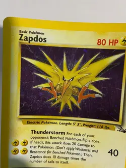 Pokemon Fossil Set Unlimited Zapdos 15/62 Holo Rare HP/MP - Image 5