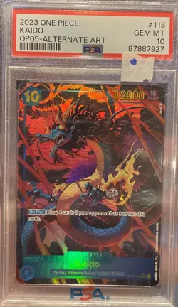 2023 One Piece Kaido Awakening Of New Era OP05-118 SEC Alt Art PSA 10 ENGLISH - Image 1