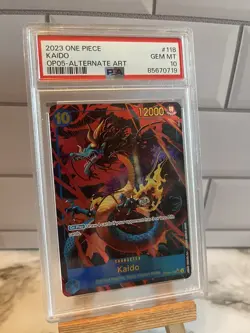2023 One Piece Kaido Awakening Of New Era OP05-118 SEC Alt Art PSA 10 ENGLISH - Image 1