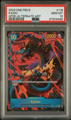 2023 One Piece Kaido Awakening Of New Era OP05-118 SEC Alt Art PSA 10 ENGLISH - Image 1