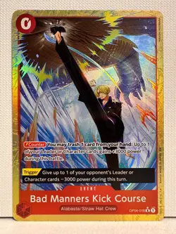 One Piece OP04-016 Bad Manners Kick Course Alt Art PRB02 THE BEST English OPTCG - Image 1