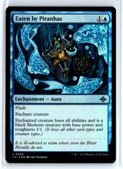 FOIL Eaten by Piranhas Lost Caverns of Ixalan - MTG Magic the Gathering Card - Image 1