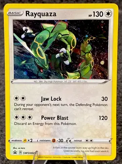 Rayquaza - SWSH029 - Cosmos Holo Rare SWIRL - Black Star Promo - MP - Pokemon - Image 1