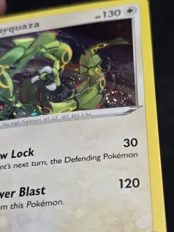 POKEMON RAYQUAZA SWSH029 BLACK PROMO STAR COSMOS WITH SWIRL HOLOFOIL NM CARD - Image 2