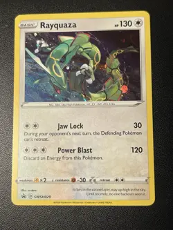 Rayquaza SWSH029 Cosmos HD Holo Pokemon TCG Black Star Promo Near Mint/ Mint - Image 1