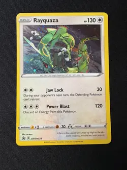 2020 Pokemon Rayquaza Cosmos Holo Black Star Promo SWSH029 - Image 1