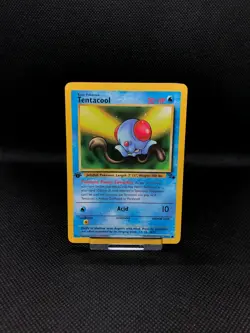 Tentacool 1st Edition Fossil Set Pokemon Card LIGHT PLAY / GOOD Condition 56/62 - Image 1