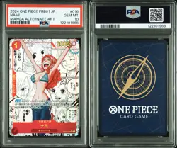 One Piece CCG Nami OP01-016 PSA 10 Manga Alternate Art Japanese PRB01 - Image 3