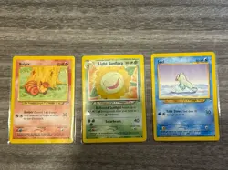 WotC Neo Destiny Pokemon Card Lot - Vulpix / Light Sunflora / Seel - LP - Image 1