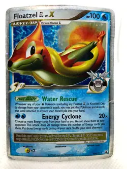 Floatzel GL LV X 104/111 Rising Rivals 2008 Pokemon TCG Damaged - Image 1