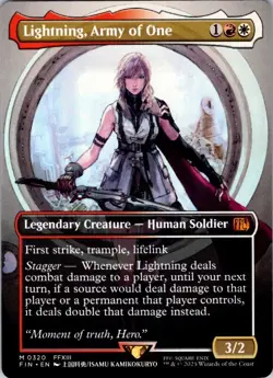Lightning, Army of One (0320) (Borderless) M FINAL FANTASY 320 NM - Image 1