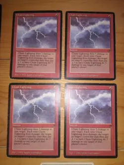 MTG Magic Chain Lightning x4 English Legends (3 MP, 1 LP) - Image 1