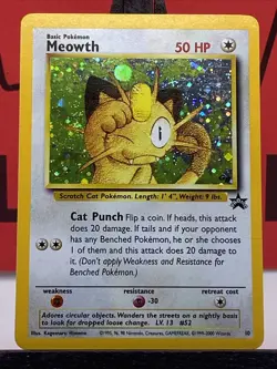 Meowth 10/53 Promo Holo Swirl 1999 WOTC GB Pokemon TCG MP - Image 3