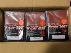 KMC Card Barrier Hyper Mat Red Sleeves Case 30 packs of 80 2400 Sleeves - Image 1
