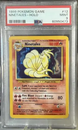 1999 Pokemon TCG Ninetales Holo Rare Card Base Set 12/102 PSA 9 - Image 1