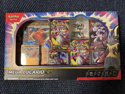 Pokemon TCG Mega Lucario EX Premium Figure Collection Sealed 5 booster packs - Image 1