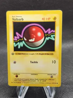 Pokemon TCG Voltorb 067/102 Base Set (Shadowless) 1st Edition NM/LP - Image 1
