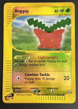 Pokemon Hoppip 083/147 Aquapolis Reverse Holo NM/LP - Image 1