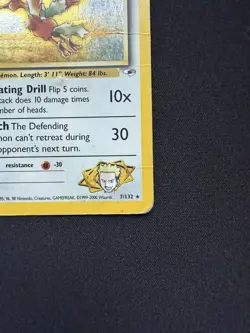 Pokemon Lt. Surge's Fearow 007/132 Gym Heroes Holo TCG - DMG - Image 3